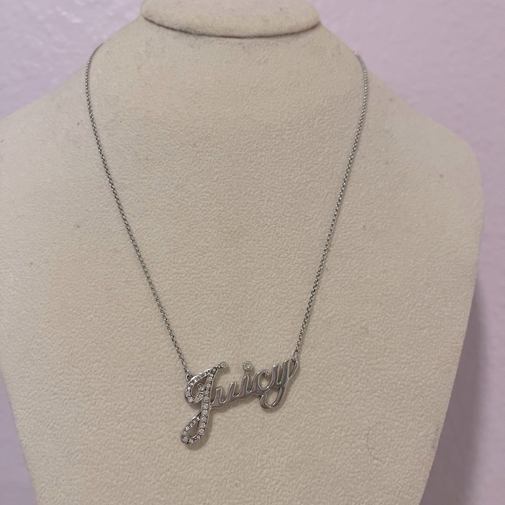 silver gem Juicy couture necklace